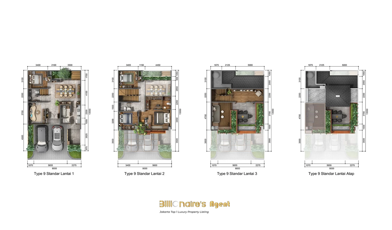 Billionaire's Agent - Dijual Rumah 3 Lantai Type THE 9 di Heritage Residence Puri 11 Banten