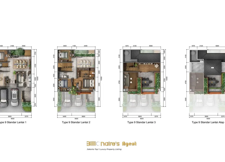 Billionaire's Agent - Dijual Rumah 3 Lantai Type THE 9 di Heritage Residence Puri 11 Banten